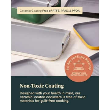 Caraway Square Cookware Set - Non-Toxic & Versatile