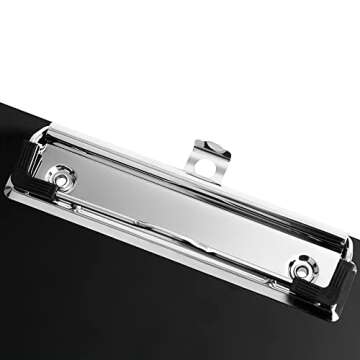 Amazon Basics Plastic Clipboards, Low Profile Clip, Clipboard for Classrooms, Office, Restaurants, Doctor Offices, 2-Pack, Black