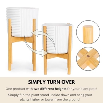 Fox & Fern Adjustable Plant Stand for Indoor Plants