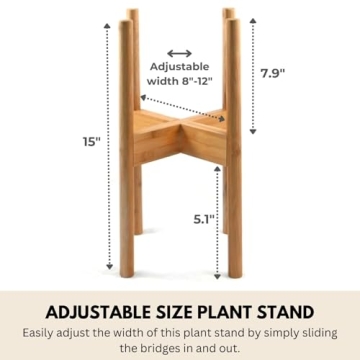 Fox & Fern Adjustable Plant Stand for Indoor Plants