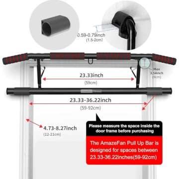 AmazeFan Pull Up Bar - Versatile Chin-Up Frame for Home Gym