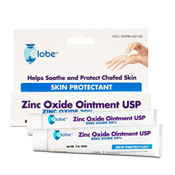2 Pack Globe Zinc Oxide Ointment 20% - Advanced Skin Protection for Diaper Rash & Poison Ivy Relief