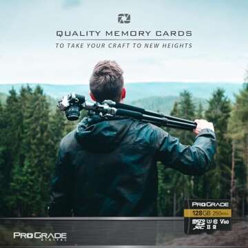 microSD Card V60 (128GB) - Tested for Full Size SD Card Devices | Up to 250MB/s Read, 130MB/s Write ProGrade Digital