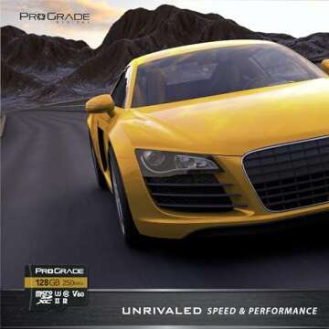 microSD Card V60 (128GB) - Tested for Full Size SD Card Devices | Up to 250MB/s Read, 130MB/s Write ProGrade Digital