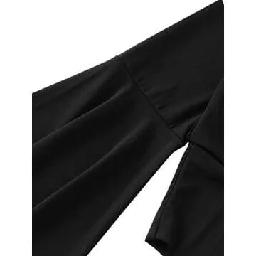 Floerns Women's V Neck Bell Sleeve Crop Top for Style