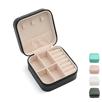 TRODANCE Mini Jewelry Travel Case,Small Travel Jewelry Organizer, Portable Jewelry Box Travel Mini S...