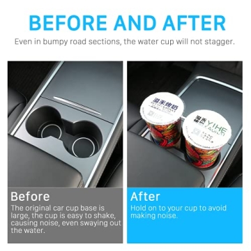 Carwiner Tesla Model 3/Y Cup Holder Insert for a Perfect Fit