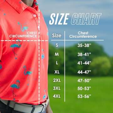 YATTA GOLF Athletic Performance Golf Shirt for Men - (Large) - Dry-fit Comfort, Moisture Wicking, 4-...