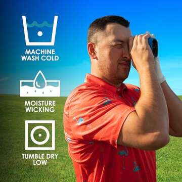 YATTA GOLF Athletic Performance Golf Shirt for Men - (Large) - Dry-fit Comfort, Moisture Wicking, 4-Way Stretch, Short Sleeve Casual Polo Shirt