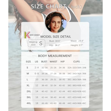 KerryKreey 2 Piece Sporty Color Block High Waisted Swimsuit