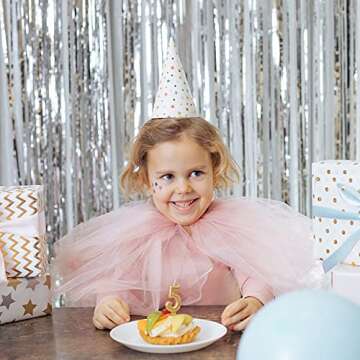 Elegant 2 Pack Foil Curtain Backdrop for Parties