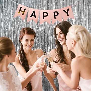 Elegant 2 Pack Foil Curtain Backdrop for Parties