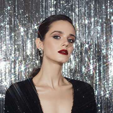 Elegant 2 Pack Foil Curtain Backdrop for Parties