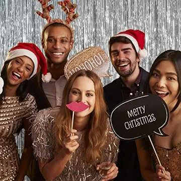 Elegant 2 Pack Foil Curtain Backdrop for Parties