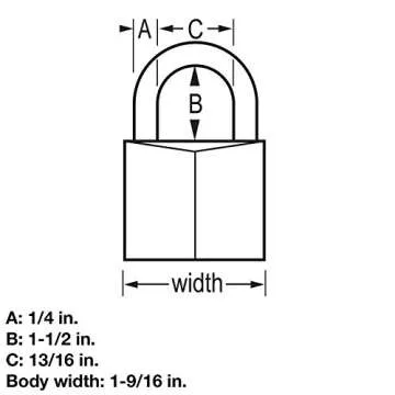 Master Lock Black Covered Aluminum Lock, Gym Locker Lock with Key, Outdoor Padlock with Long Shackle for Gates, Fences, Toolboxes, and More,141DLF