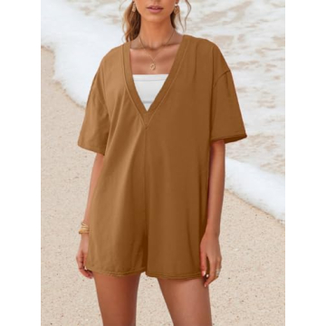 AnotherChill Womens Athletic Romper Backless Comfortable Activewear