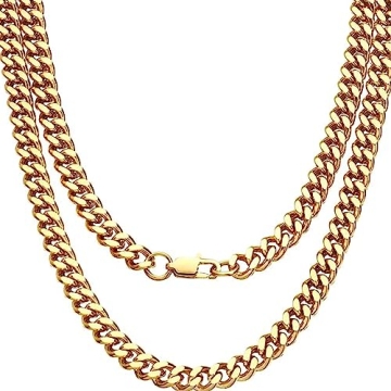 Elegant Yarpiany Gold Cuban Link Necklace for Women