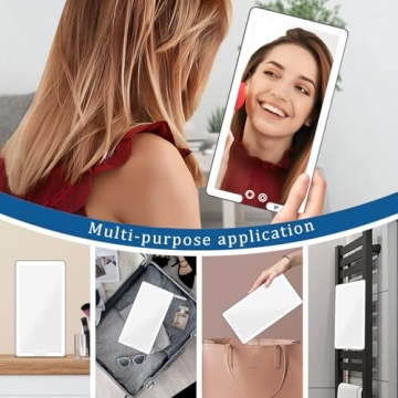 saiggnyy Led Car Sun Visor Vanity Mirror, Upgraded Car Mirror with Lights,Large Dimmable Light up Vanity Makeup Mirror for Car,Rechargeable Universal Rear View Mirror for Car Visor