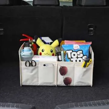 austoces Car Trunk Organizer for SUVs and Sedans