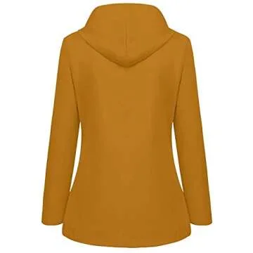 Generic Raincoat for Women 2024 Fall Lightweight Waterproof Raincoat Hiking Windbreaker Striped Climbing Outdoor Hooded Trench Coats Oversized Travel Jacket（F-Khaki，Large）