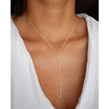 Trendy Lariat Y Gold Necklace for Women - Foxgirl