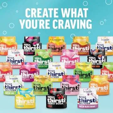 Ninja Thirsti Flavored Water Drops, FRUITI CHILL Lemonade, Bold Fruit Flavor, Sparkling or Still, Zero Calories, Zero Sugar, Makes 17, 12oz drinks, 3 Pack, WCFLMNDAM