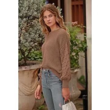 PRETTYGARDEN Cozy Women's Crewneck Slouchy Sweater