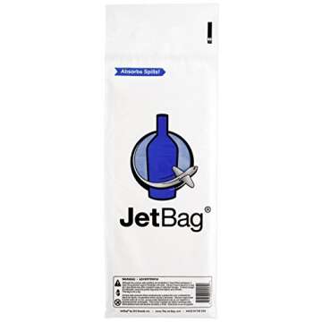 JetBag - Wine Bag for Travel (Set of 6, BOLD edition) - The Original ** ABSORBENT ** Reusable & Protective Bottle Bags - MADE IN THE USA
