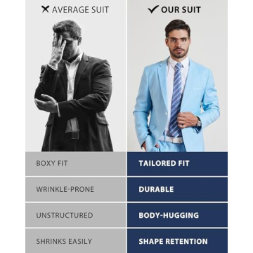 YND Men's Slim Fit 2 Piece Suit with Tie