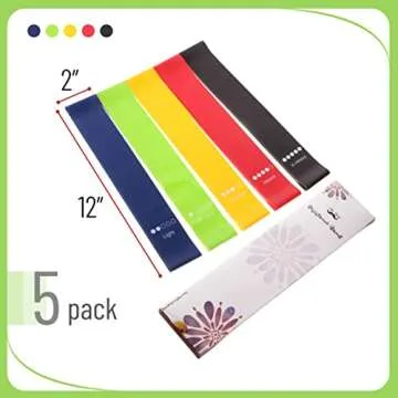 Mr. Pen- Resistance Bands, Pack of 5 Different Resistance Levels, Exercise Bands Resistance, Bands for Working Out, Workout Bands Resistance, Elastic Bands for Exercise, Fitness Bands, Stretch Bands