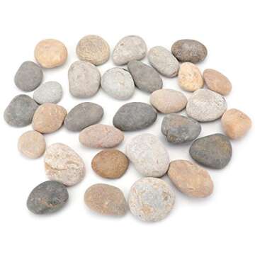 Bekith 6 Pounds 2-3 inch Rocks for Painting Kindness Rocks, River Natural Smooth Surface Arts & Craf...
