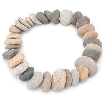 Bekith 6 Pounds 2-3 inch Rocks for Painting Kindness Rocks, River Natural Smooth Surface Arts & Crafting Rock Painting Supplies for Kid Painters, Gift for Kids and Adults Outdoor Rock Art Garden Decor