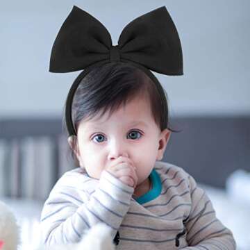 HoveBeaty Hair Band Bow Headbands Headdress for Women and Girls, Perfect Hair Accessories for Party and Cosplay (Black)