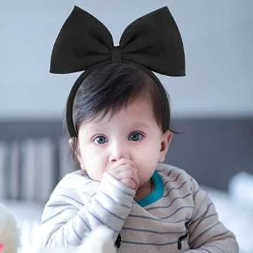 HoveBeaty Hair Band Bow Headbands Headdress for Women and Girls, Perfect Hair Accessories for Party and Cosplay (Black)