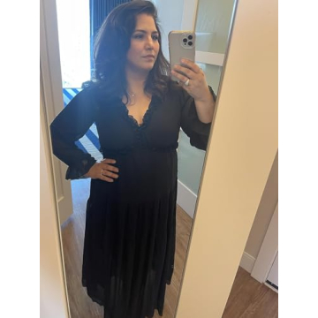 Elegant BLENCOT Women's Boho Deep V Neck Maxi Dress