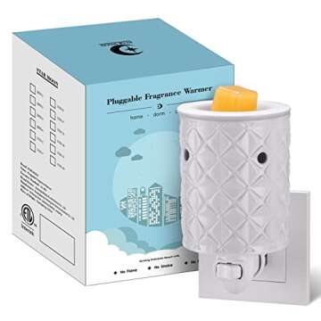 STAR MOON Ceramic Wax Melt Warmer, Plug in Wax Warmer for Scented Wax, Scentsy Wax Warmer for Fragrance Oil, Night Light Wax Burner Decoration with Two Bulbs