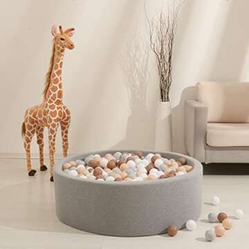 GOGOSO Ball Pit Balls for Toddlers,100pcs 2.15inch Crawl Balls BPA Free Crush Proof Play Balls Soft Plastic Balls for Toddler, Pool Tent Party Favors Summer Water Bath Toy