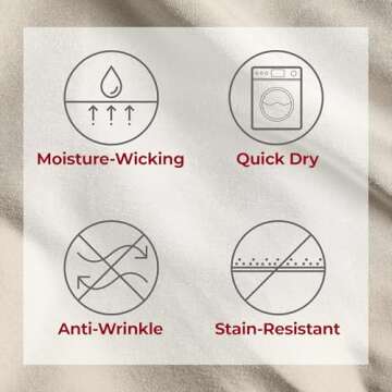 Mellanni King Sheets Set - 4 PC Iconic Collection Bedding - Hotel Luxury, Extra Soft, Cooling Bed Sheets - Wrinkle, Fade, Stain Resistant (King, Beige)