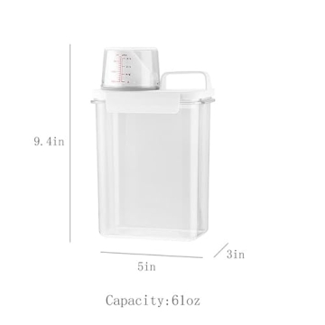 2 Pack Laundry Detergent Dispenser Set with Labels for Organization