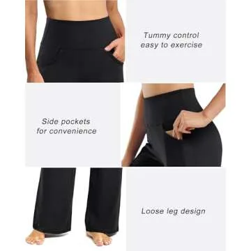 Comfortable Wide Leg Pants for Women with Pockets