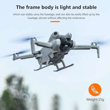 STARTRC Landing Gear for Dji Mini 4 Pro Drone Accessories,Foldable Extended Landing Legs Kit for DJI Mini 4 Pro Drone Protector