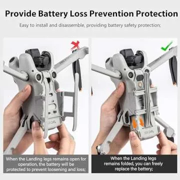 STARTRC Landing Gear for Dji Mini 4 Pro Drone Accessories,Foldable Extended Landing Legs Kit for DJI Mini 4 Pro Drone Protector