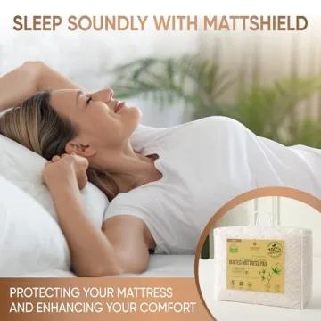 Luxury Quilted Organic Mattress Pad Protector King - Exceptional Comfort