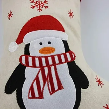 WEWILL Arrives Quickly Set of 6, 18'' Personalized Christmas Stockings with Embroidery Technology Xmas Customized Stockings for Family Kids
