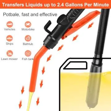 Battery Powered Portable Fuel Transfer Pump for All Uses