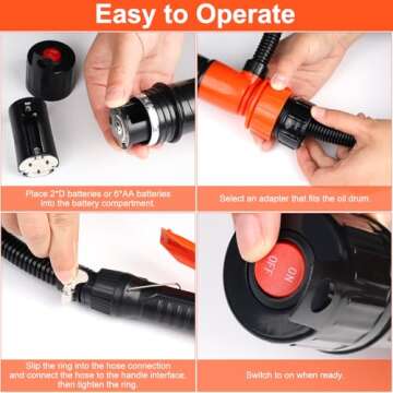 Battery Powered Portable Fuel Transfer Pump for All Uses