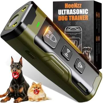 HeeNzz Dog Bark Deterrent Device - Ultrasonic Training Tool for Dogs
