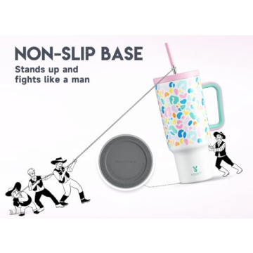 Meoky 40oz Insulated Tumbler with Handle and Straw
