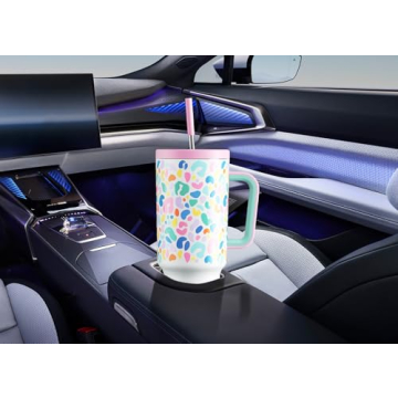 Meoky 40oz Insulated Tumbler with Handle and Straw