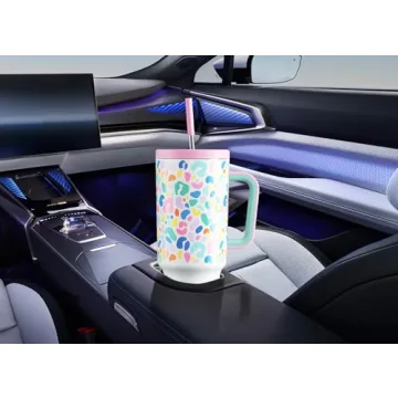 Meoky 40oz Insulated Tumbler with Handle and Straw